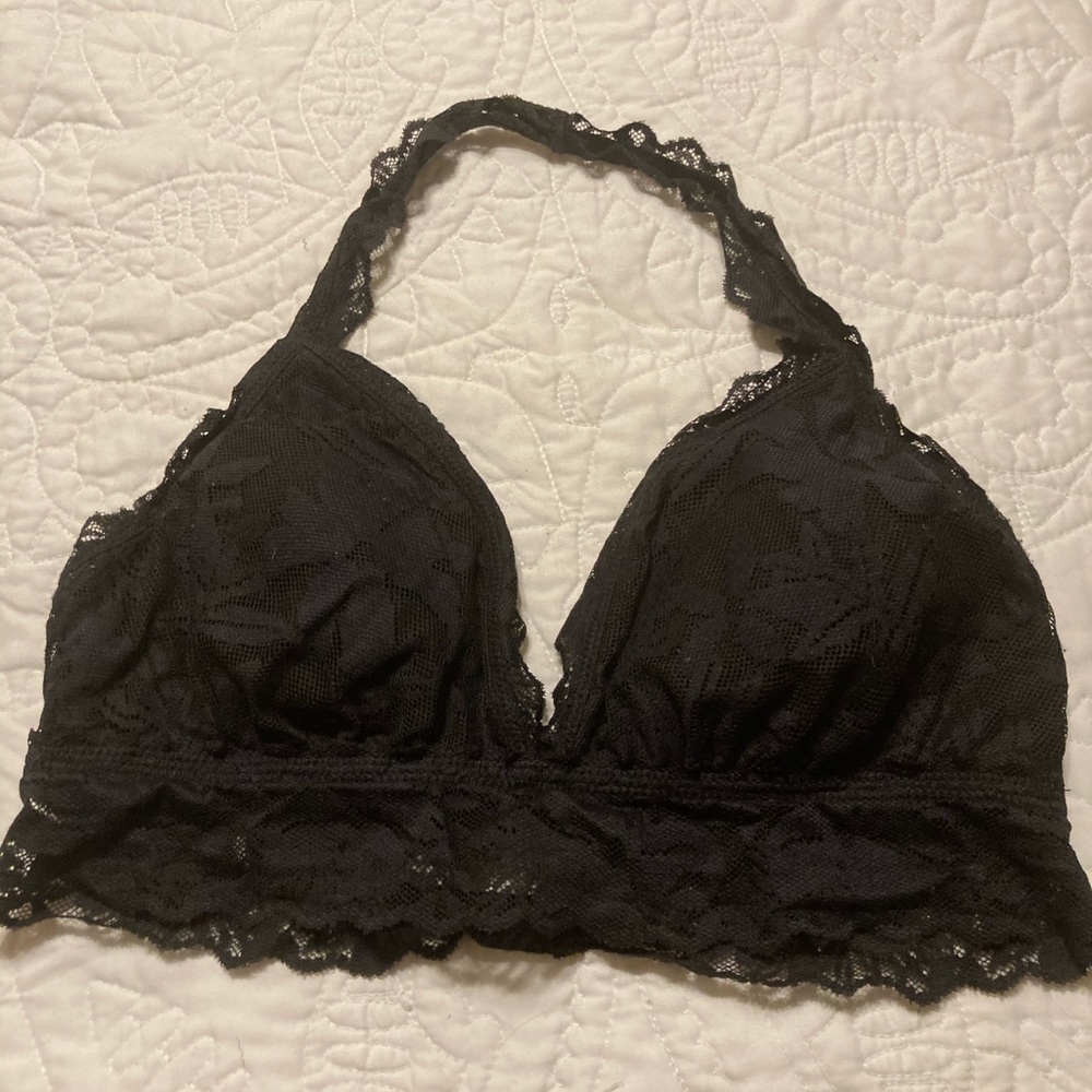 Black Halter Aerie Bralette
